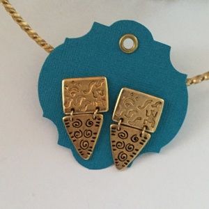 Chico’s Aztec Gold Tone Earrings